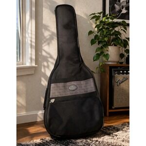 Fender Acoustic Guitar Gig Bag Case Padded Black Soft Shell Backpack Straps Logo